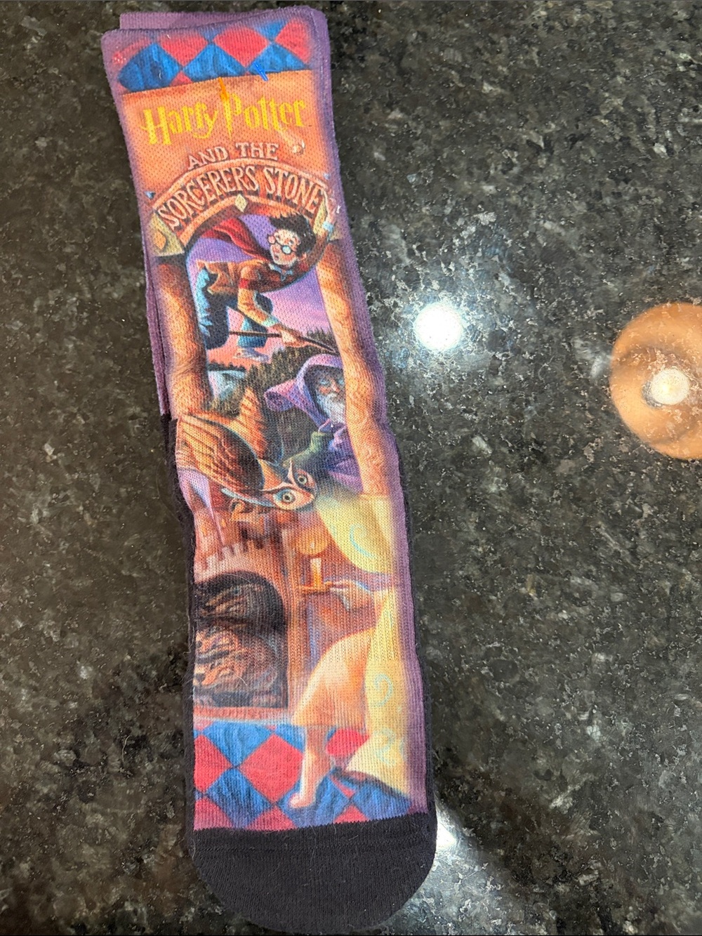 Warner Bros. The Sorcerer's Stone Graphic Crew Socks - Purple/Multicolor